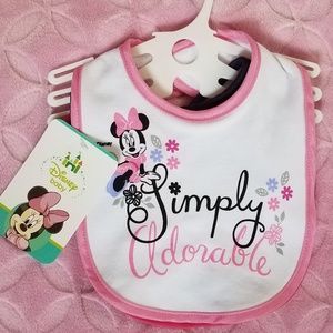 3 Pack Disney Minnie Mouse Baby Bibs